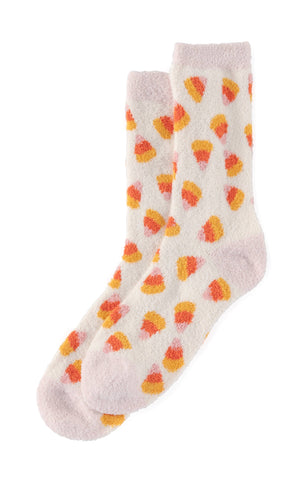 Candy Corn Cozy Socks