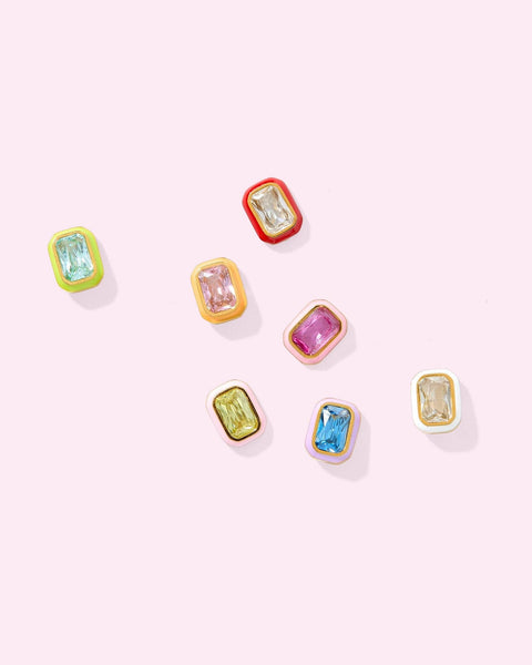 Screwback Stud Earrings - Whitney Violet Bloom