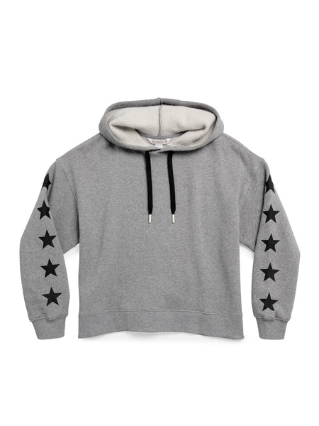 Star Sleeve Relaxed Hoodie
