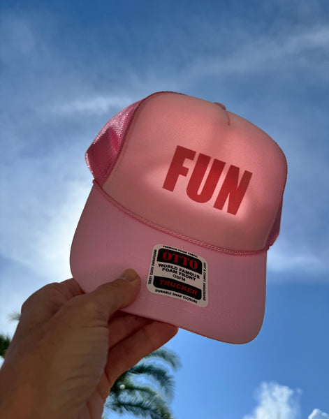 FUN FUNNER FUNNEST trucker hat