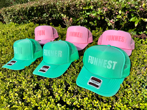 FUN FUNNER FUNNEST trucker hat