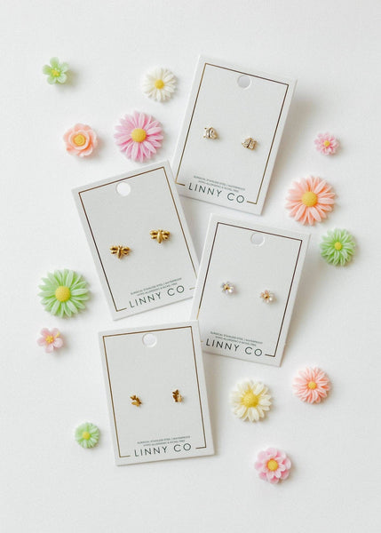 Screwback Stud Earrings - Lark Butterfly