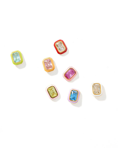 Screwback Stud Earrings - Whitney Pink Apple