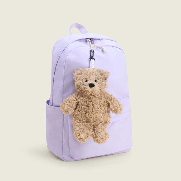 Curly Brown Bear Warmies Bag Charm