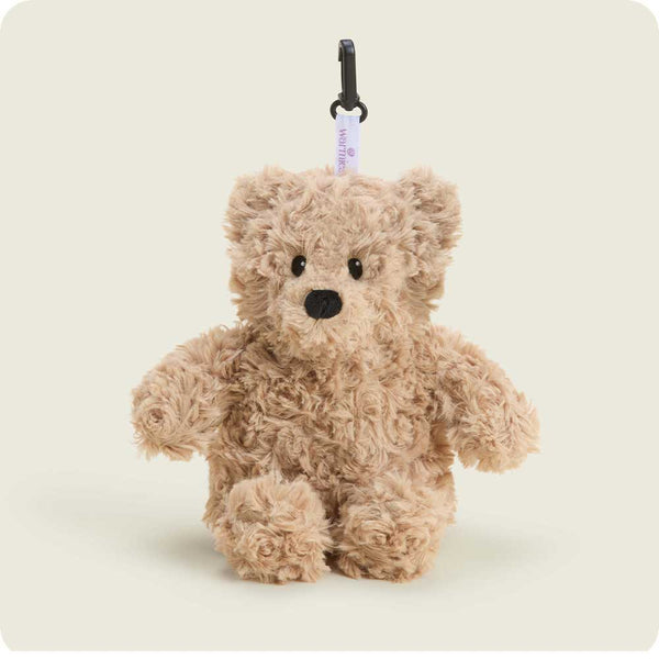 Curly Brown Bear Warmies Bag Charm