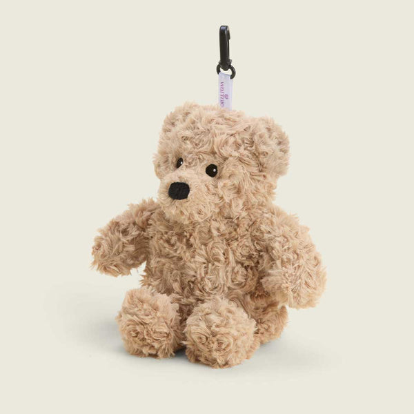 Curly Brown Bear Warmies Bag Charm
