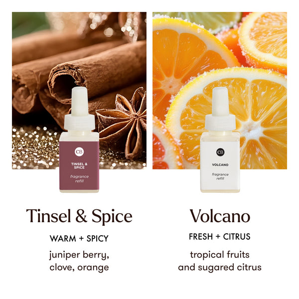 CB + PURA V5 Smart Home Diffuser Kit, Volcano + Tinsel & Spice