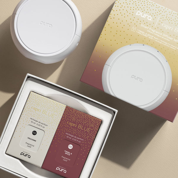 CB + PURA V5 Smart Home Diffuser Kit, Volcano + Tinsel & Spice