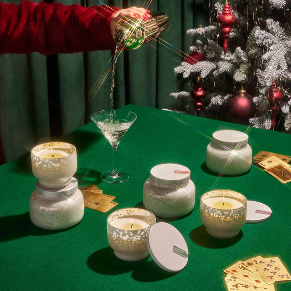 Crystal Pine Holiday Mercury Inverted Candle