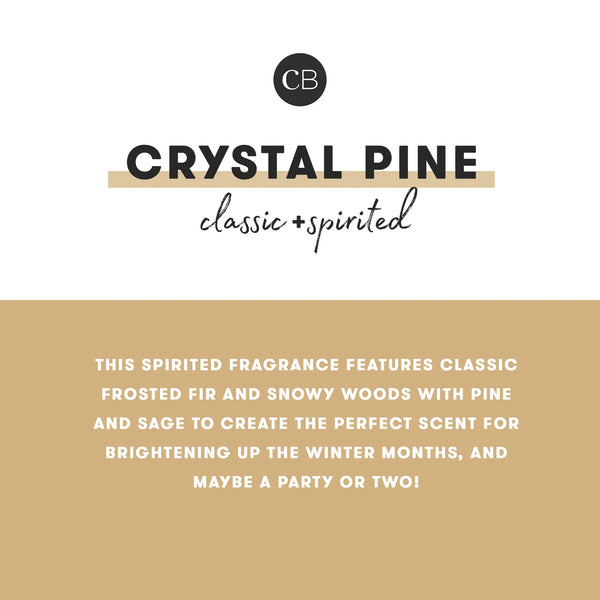 Crystal Pine Holiday Mercury Inverted Candle