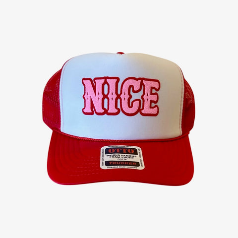 NICE or NAUGHTY trucker hat
