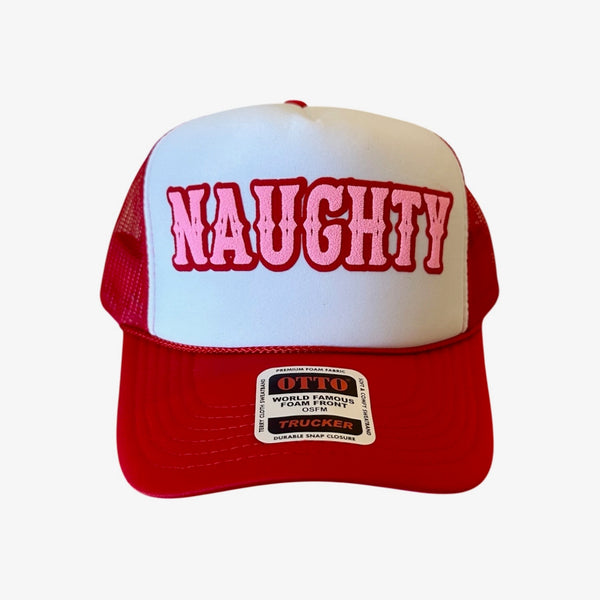 NICE or NAUGHTY trucker hat