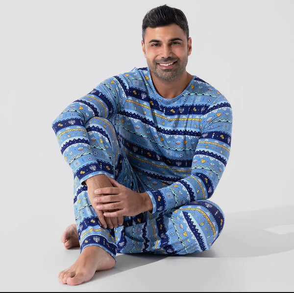 Fair Isle Family Hanukkah Bamboo Pajama sets
