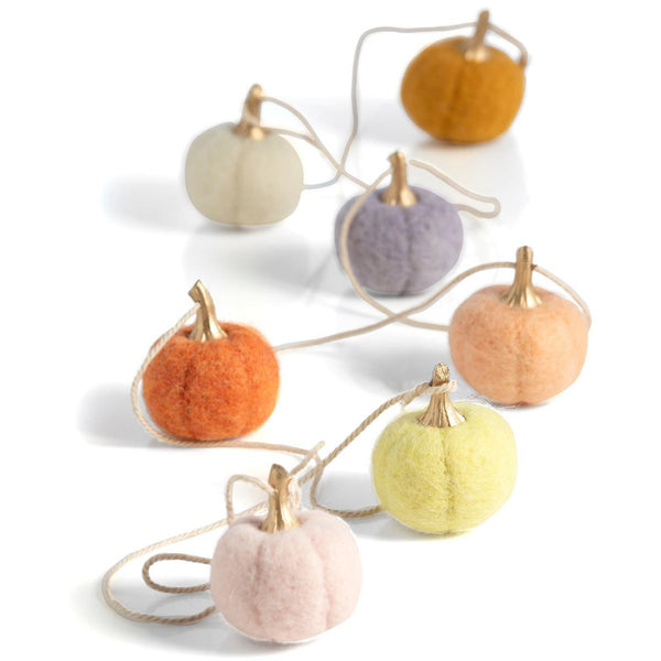 Multicolored Harvest Felt Decorative Pumpkin Garland