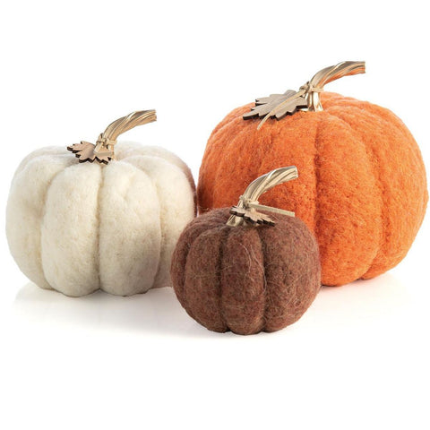 Felt Pumpkins set of 3