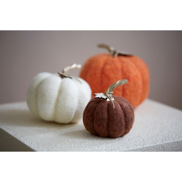 Felt Pumpkins set of 3