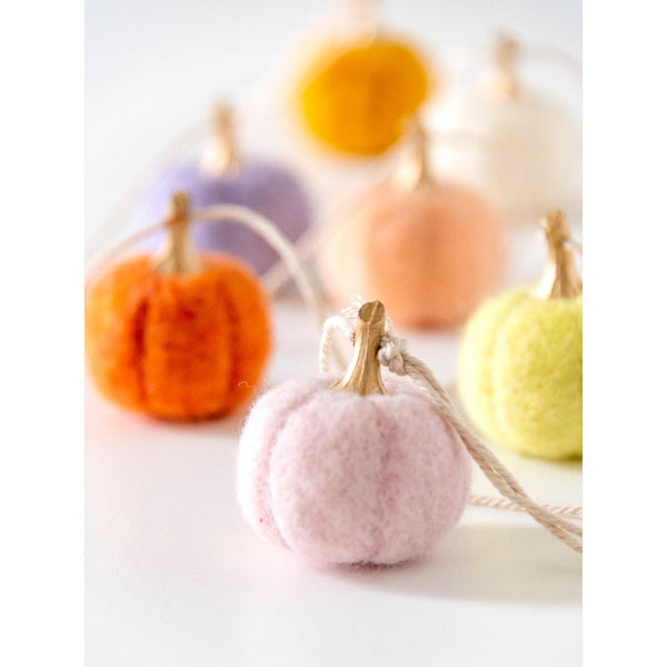 Multicolored Harvest Felt Decorative Pumpkin Garland