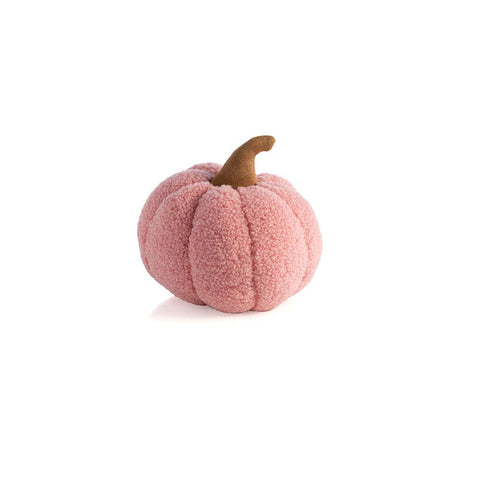 Shiraleah Small Pink Boucle Pumpkin Pillow