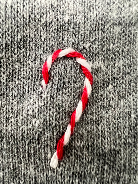 Embroidered Candy Cane youth hoodie