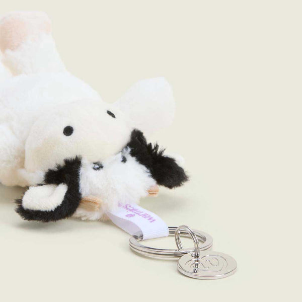 Black and White Cow Warmies Mini Bag Charm