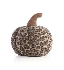 Shiraleah Large Leopard Print Boucle Pumpkin Pillow