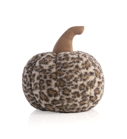 Shiraleah Large Leopard Print Boucle Pumpkin Pillow