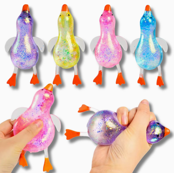 Easter Glitter Sugar Squishy Fidget Kids Toy- Assorted Ducks