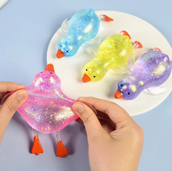 Easter Glitter Sugar Squishy Fidget Kids Toy- Assorted Ducks