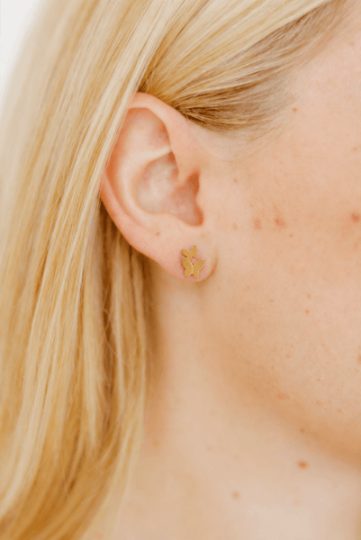 Screwback Stud Earrings - Lark Butterfly