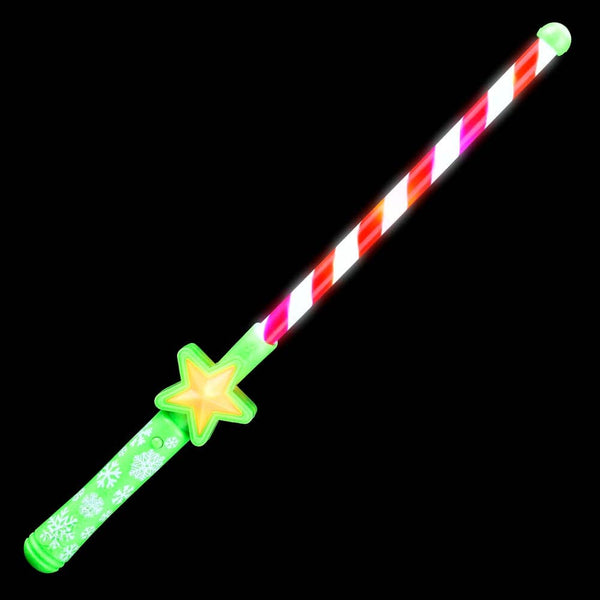 16" LIGHT-UP CHRISTMAS THEME WAND