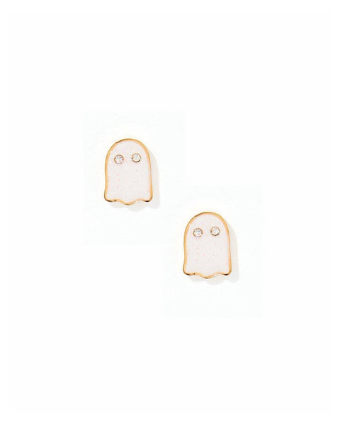 Screwback Stud Earrings - Ghost