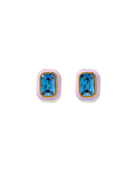 Screwback Stud Earrings - Whitney Violet Bloom