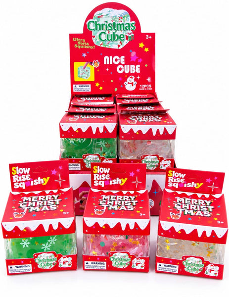 Christmas Confetti Cube Squeeze Toy –Maltose Sensory Squishy