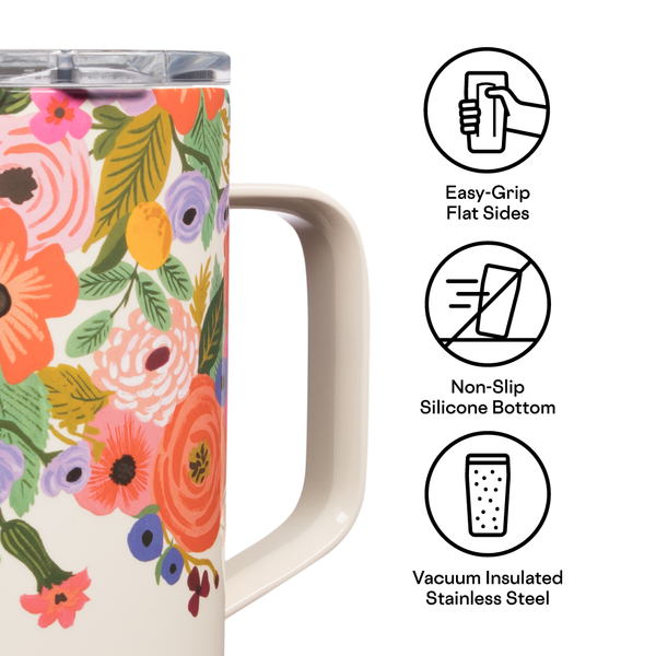 CORKCICLE Mug - 16oz Rifle Paper - Garden Party Cream