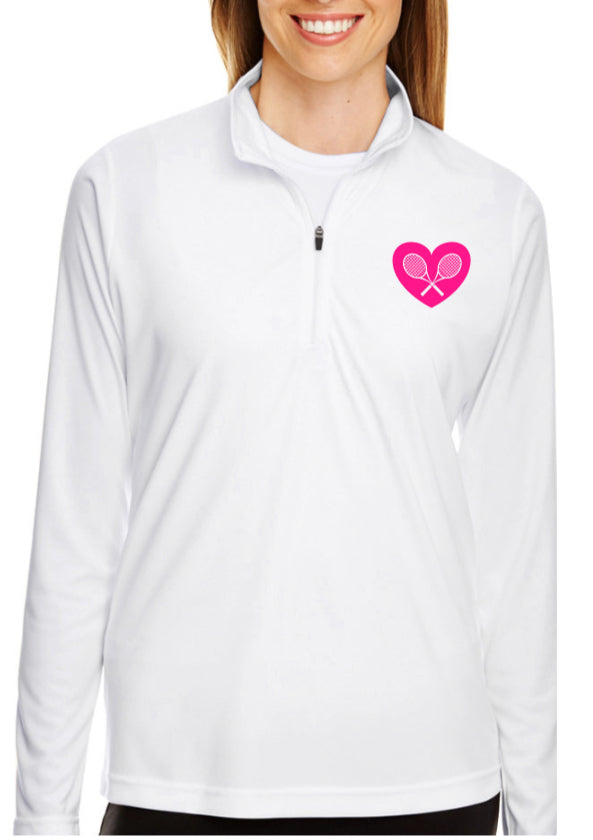 Heart Tennis Racquets performance quarter zip