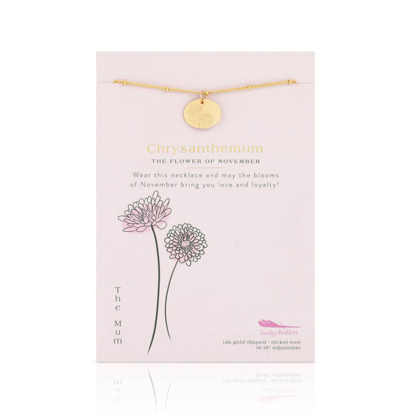 Birth flower necklace