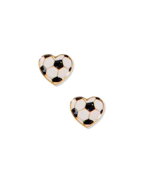 Screwback Stud Earrings - Soccer