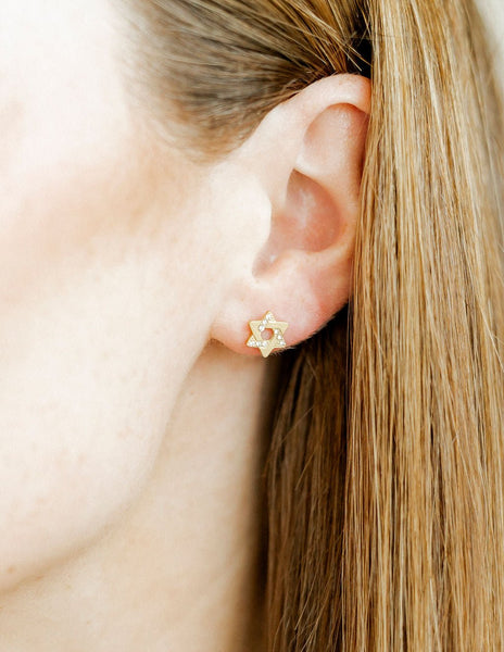 Screwback Stud Earrings - Star of David