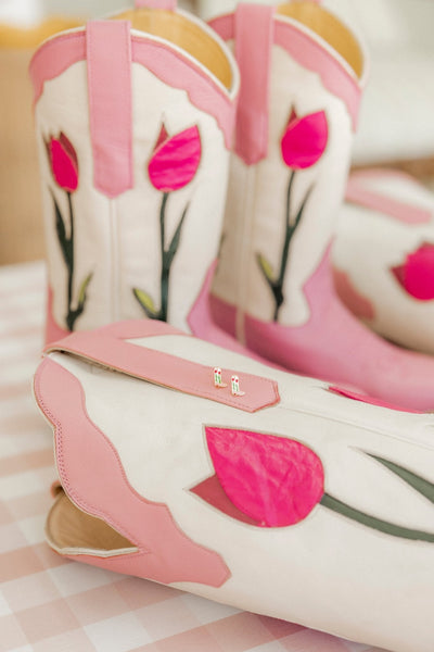 Screwback Stud Earrings - Tulip Cowgirl Boot