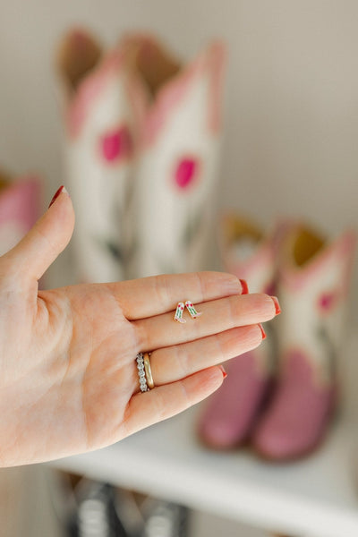 Screwback Stud Earrings - Tulip Cowgirl Boot