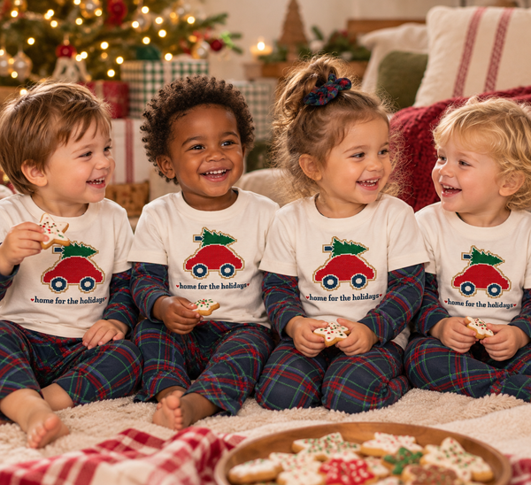 Home for the Holidays Family PJ 3 piece set: Toddlers