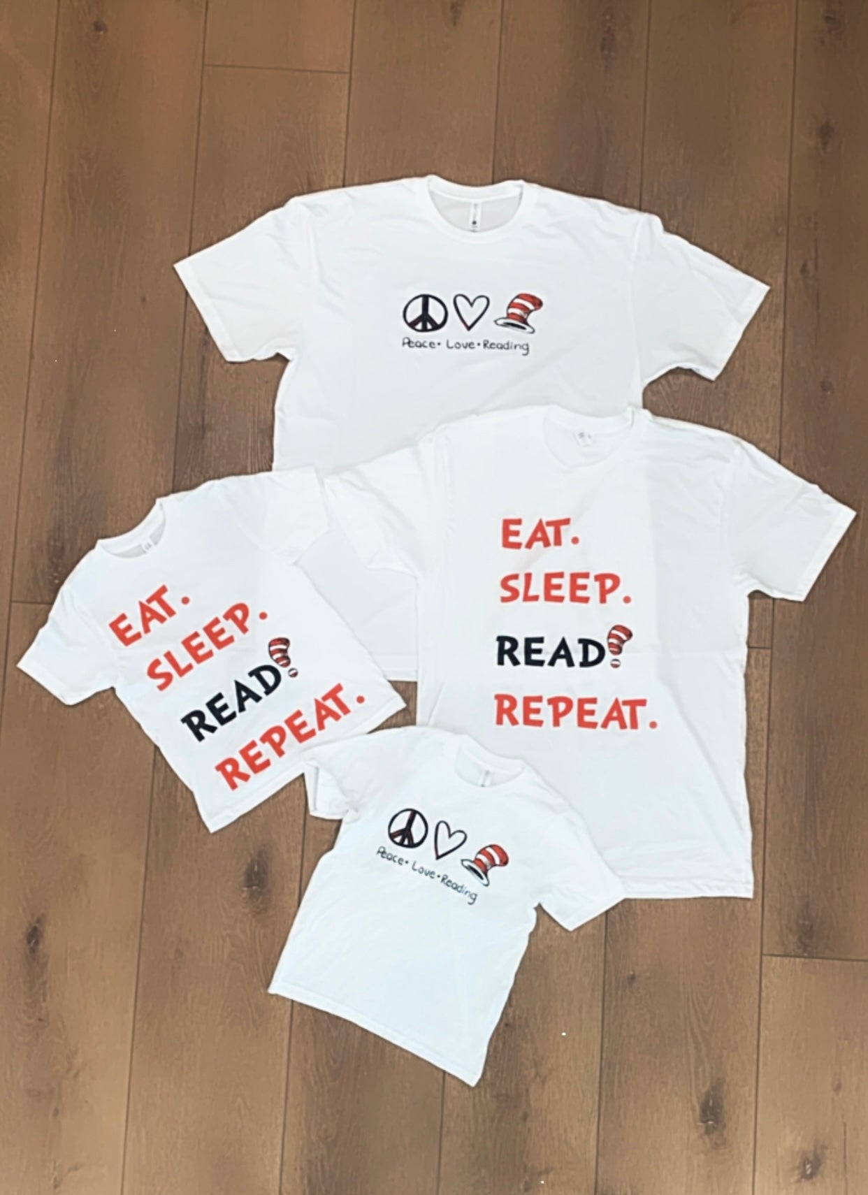 Eat Sleep Read Repeat youth unisex tee