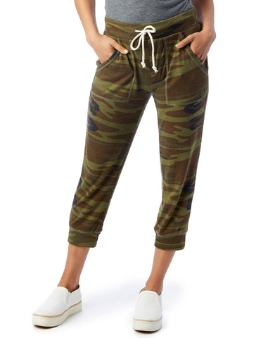 Cropped Lightweight Women's Camo Joggers