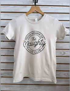 Proud member of the NAUGHTY list youth tee