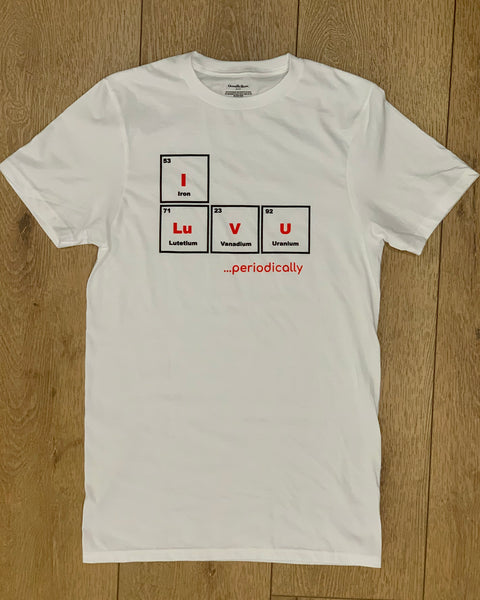 I LUV U…periodically adult unisex tee