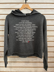 All I want for Christmas is You, women's hoodie