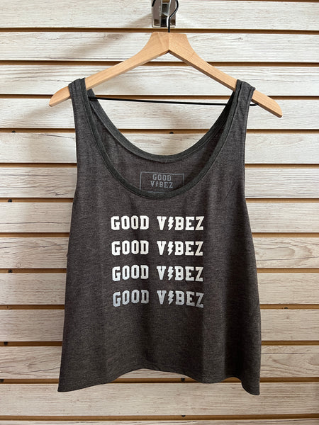 GOOD VIBEZ on repeat women's tank