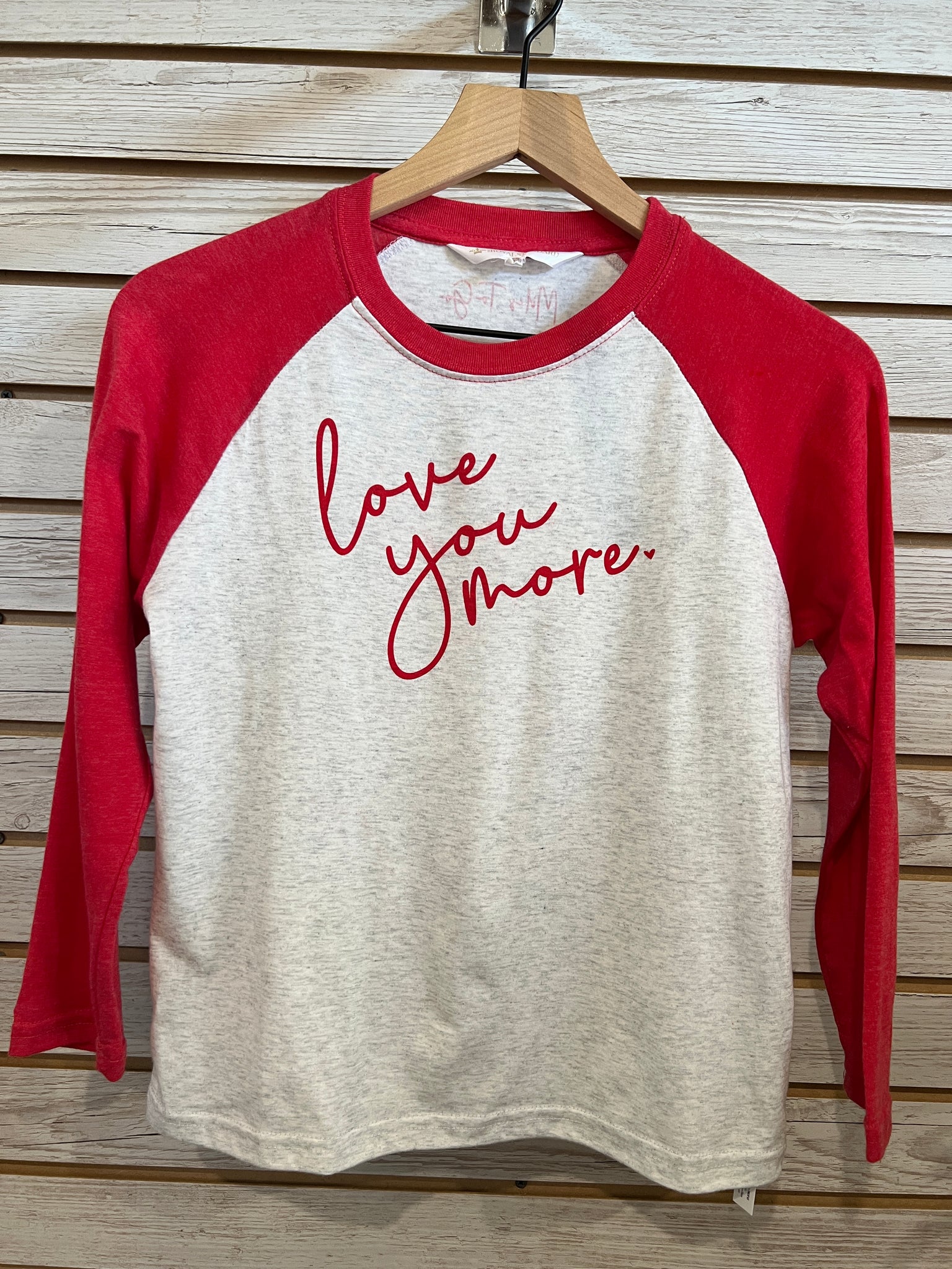 Love You More youth raglan tee