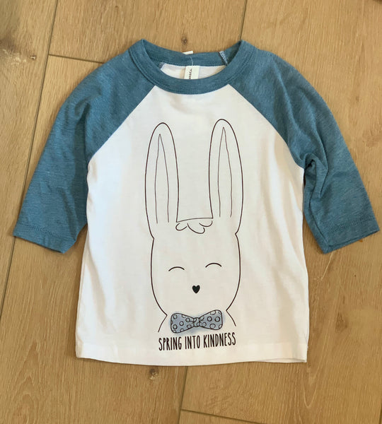 Spring Into Kindness youth raglan t-shirt