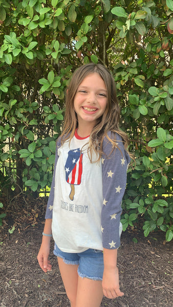 Tastes Like Freedom youth raglan